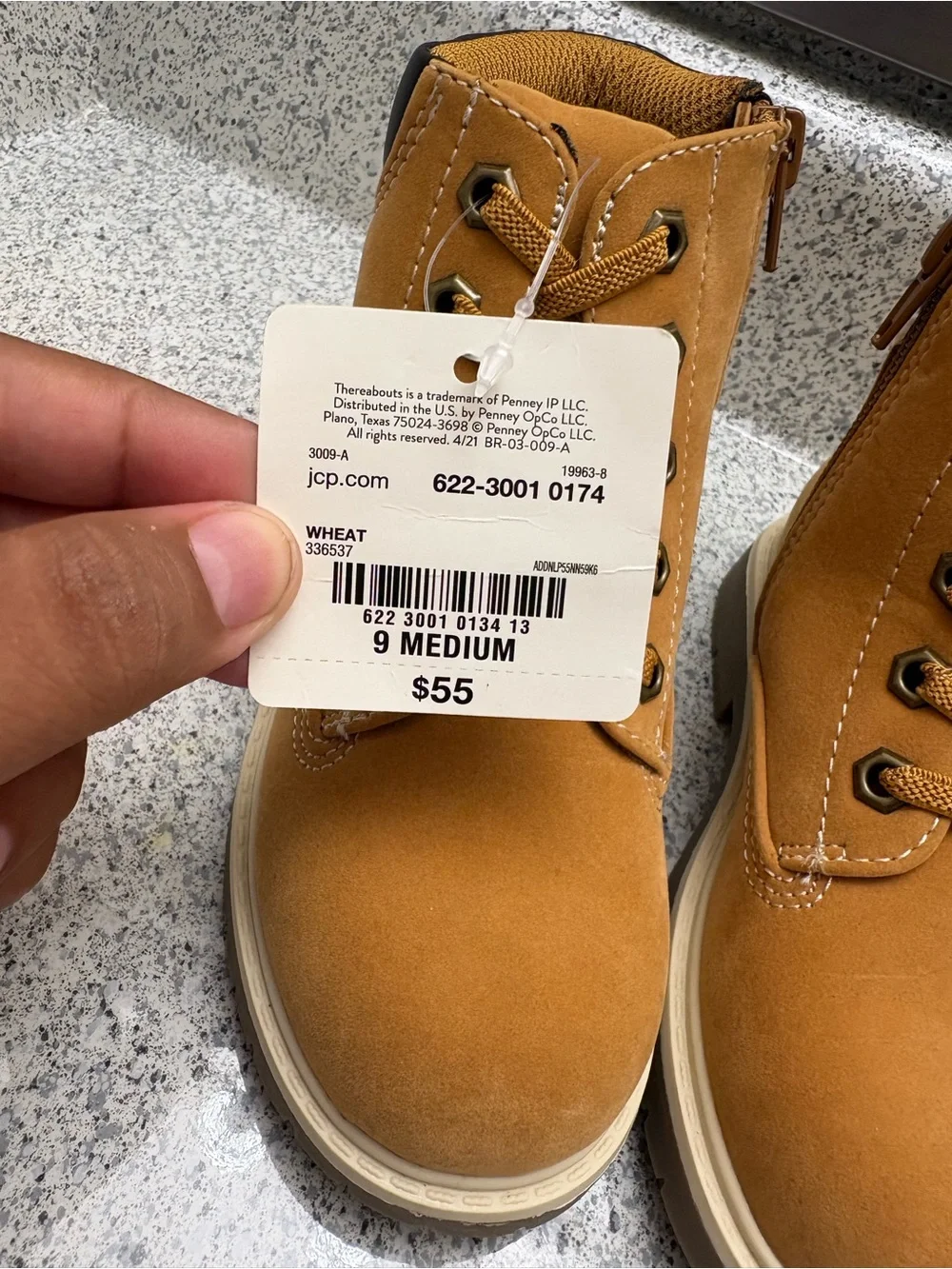 jcpenney Kids Chestnut Lace-Up Ankle Boots